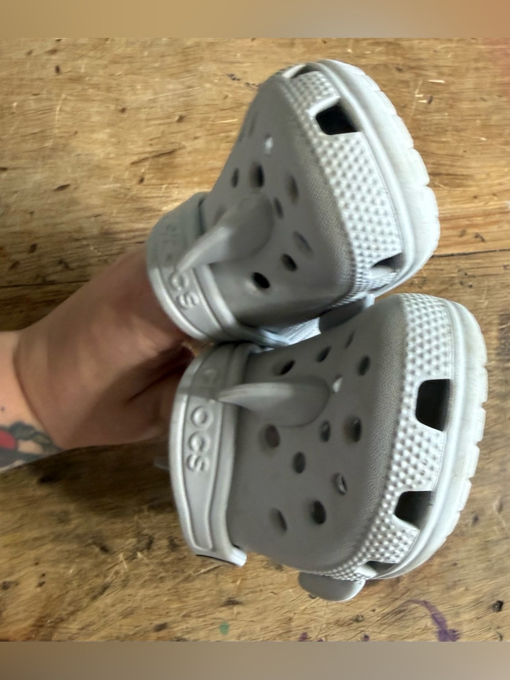 CROCS Toddlers Classic I Am Shark Clog Gray - Picture 7 of 7